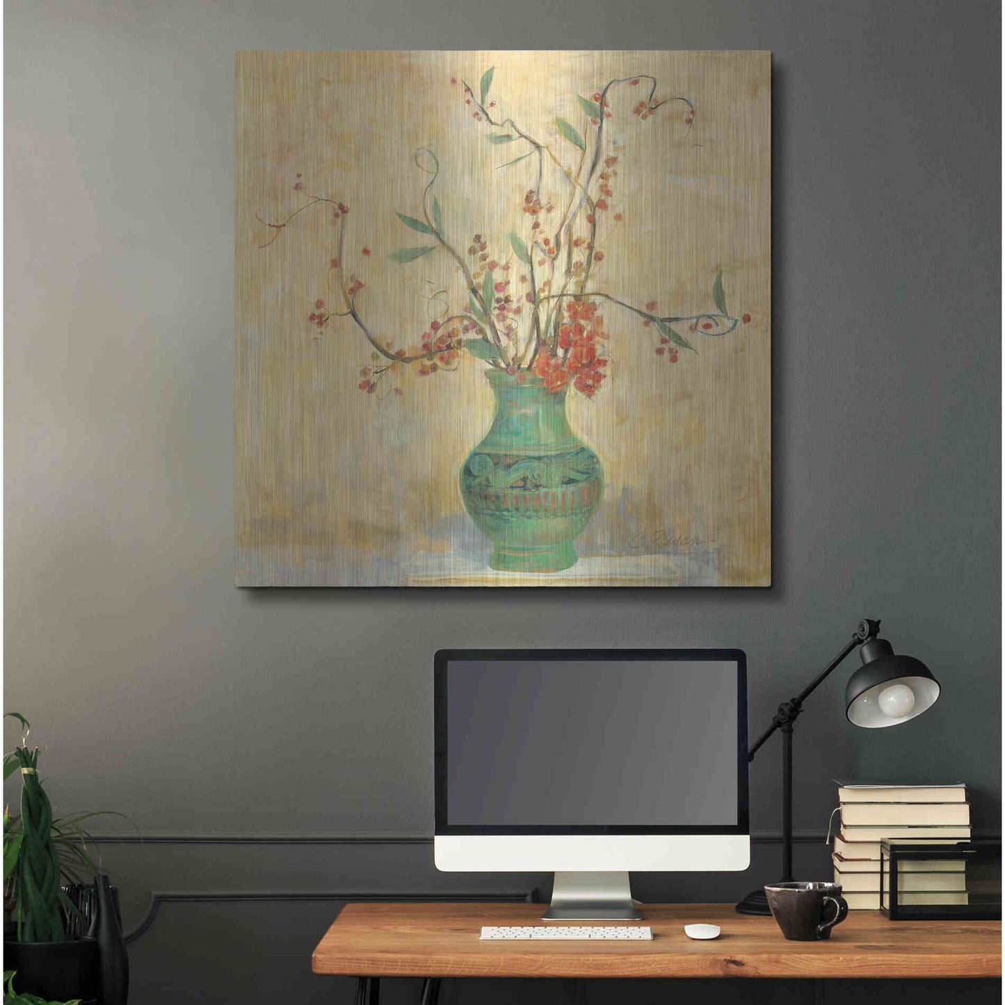 Luxe Metal Art 'Bittersweet II V2' by Carol Rowan, Metal Wall Art,36x36