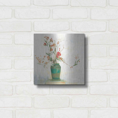 Luxe Metal Art 'Bittersweet I V2 White' by Carol Rowan, Metal Wall Art,12x12