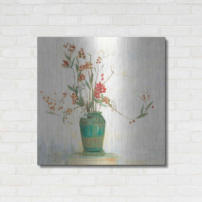 Luxe Metal Art 'Bittersweet I V2 White' by Carol Rowan, Metal Wall Art,36x36