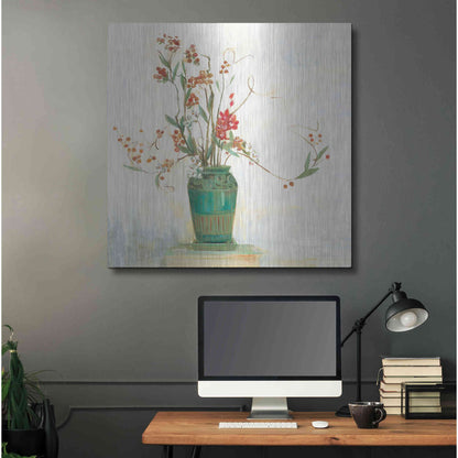 Luxe Metal Art 'Bittersweet I V2 White' by Carol Rowan, Metal Wall Art,36x36