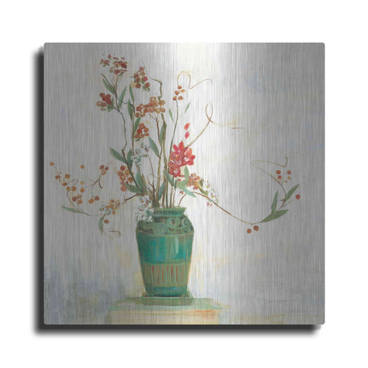 Luxe Metal Art 'Bittersweet I V2 White' by Carol Rowan, Metal Wall Art