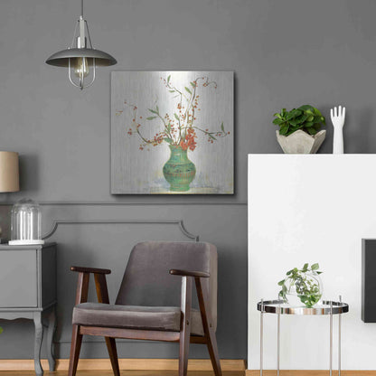 Luxe Metal Art 'Bittersweet II V2 White' by Carol Rowan, Metal Wall Art,24x24