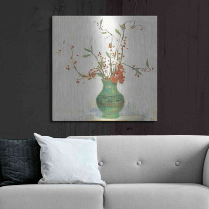 Luxe Metal Art 'Bittersweet II V2 White' by Carol Rowan, Metal Wall Art,36x36