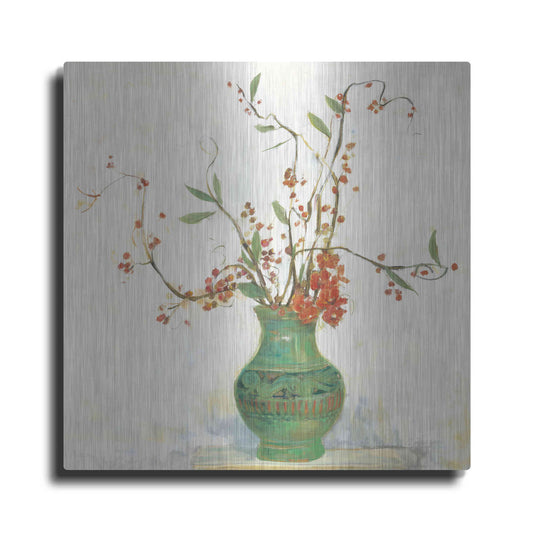 Luxe Metal Art 'Bittersweet II V2 White' by Carol Rowan, Metal Wall Art