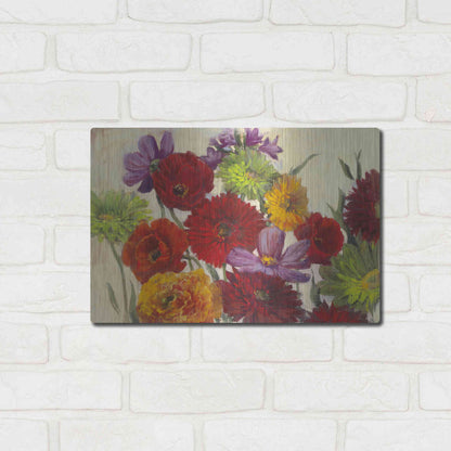 Luxe Metal Art 'Flower Scatter' by Carol Rowan, Metal Wall Art,16x12
