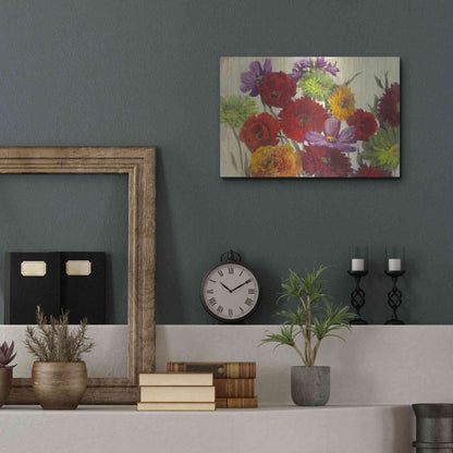 Luxe Metal Art 'Flower Scatter' by Carol Rowan, Metal Wall Art,16x12