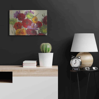 Luxe Metal Art 'Flower Scatter' by Carol Rowan, Metal Wall Art,24x16