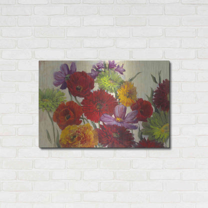 Luxe Metal Art 'Flower Scatter' by Carol Rowan, Metal Wall Art,36x24