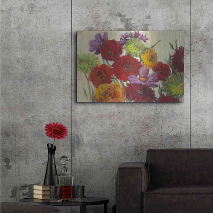 Luxe Metal Art 'Flower Scatter' by Carol Rowan, Metal Wall Art,36x24