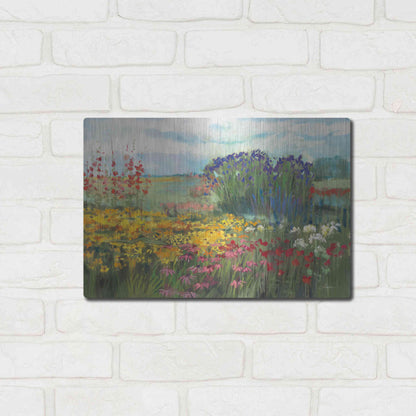 Luxe Metal Art 'Garden Border' by Carol Rowan, Metal Wall Art,16x12