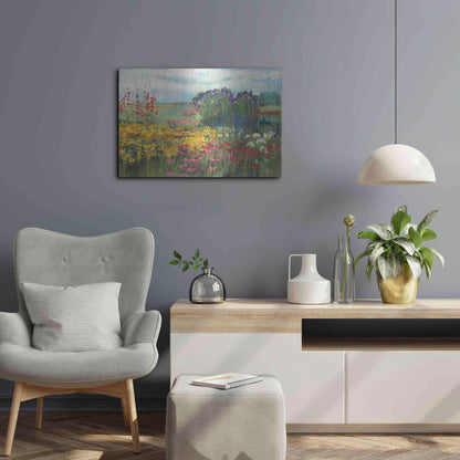 Luxe Metal Art 'Garden Border' by Carol Rowan, Metal Wall Art,24x16