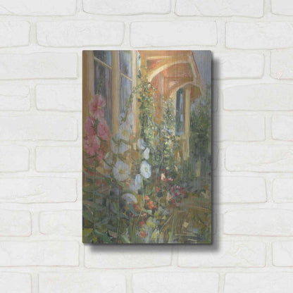 Luxe Metal Art 'Summer Hollyhocks' by Carol Rowan, Metal Wall Art,12x16