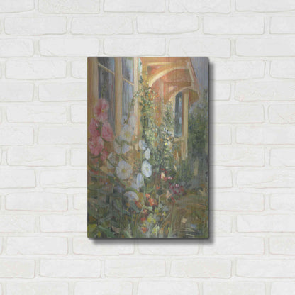 Luxe Metal Art 'Summer Hollyhocks' by Carol Rowan, Metal Wall Art,16x24