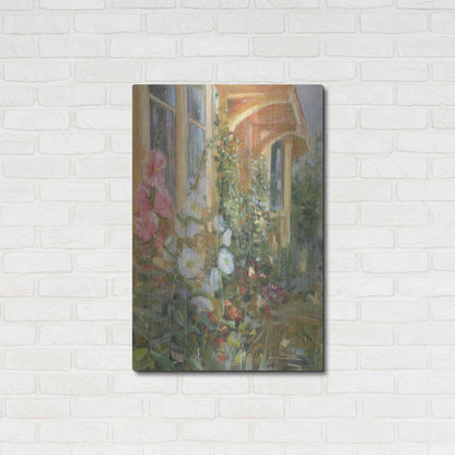 Luxe Metal Art 'Summer Hollyhocks' by Carol Rowan, Metal Wall Art,24x36