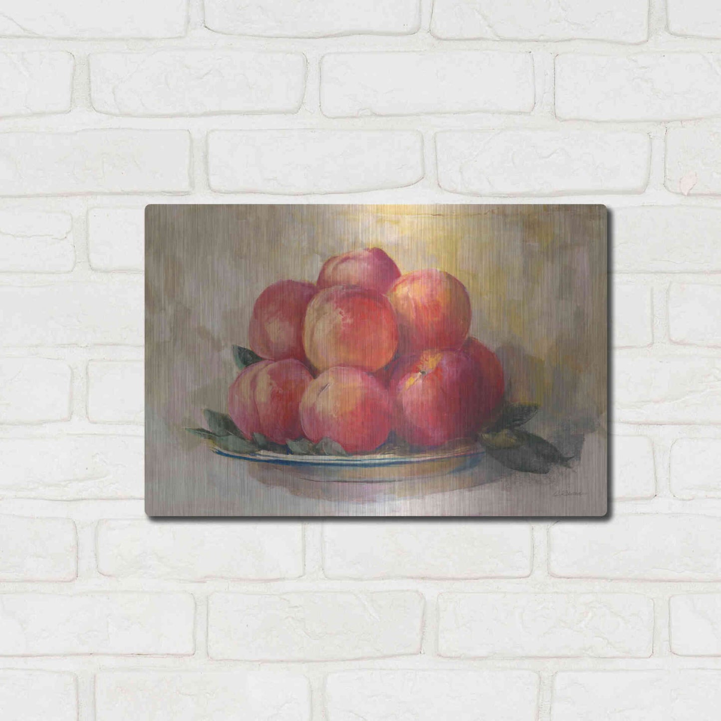 Luxe Metal Art 'Fruit Bowl' by Carol Rowan, Metal Wall Art,16x12