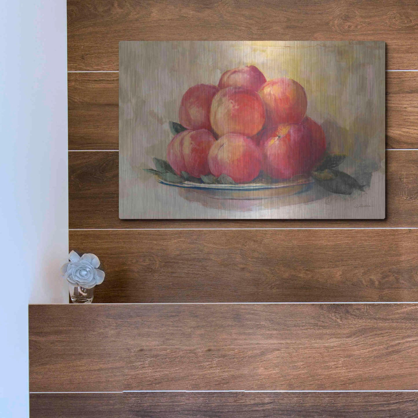 Luxe Metal Art 'Fruit Bowl' by Carol Rowan, Metal Wall Art,16x12