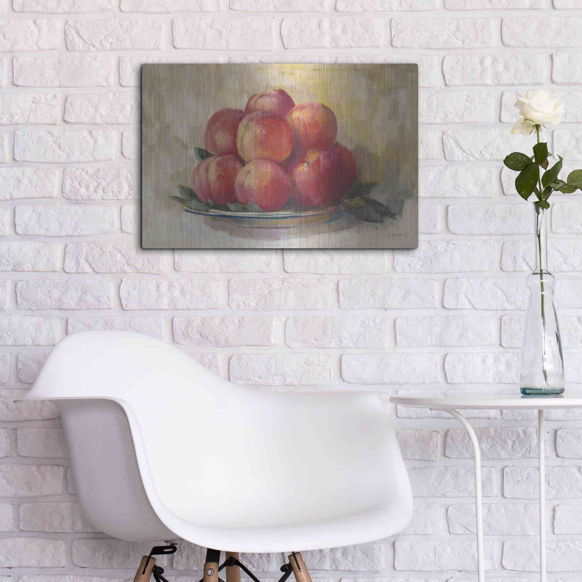 Luxe Metal Art 'Fruit Bowl' by Carol Rowan, Metal Wall Art,24x16