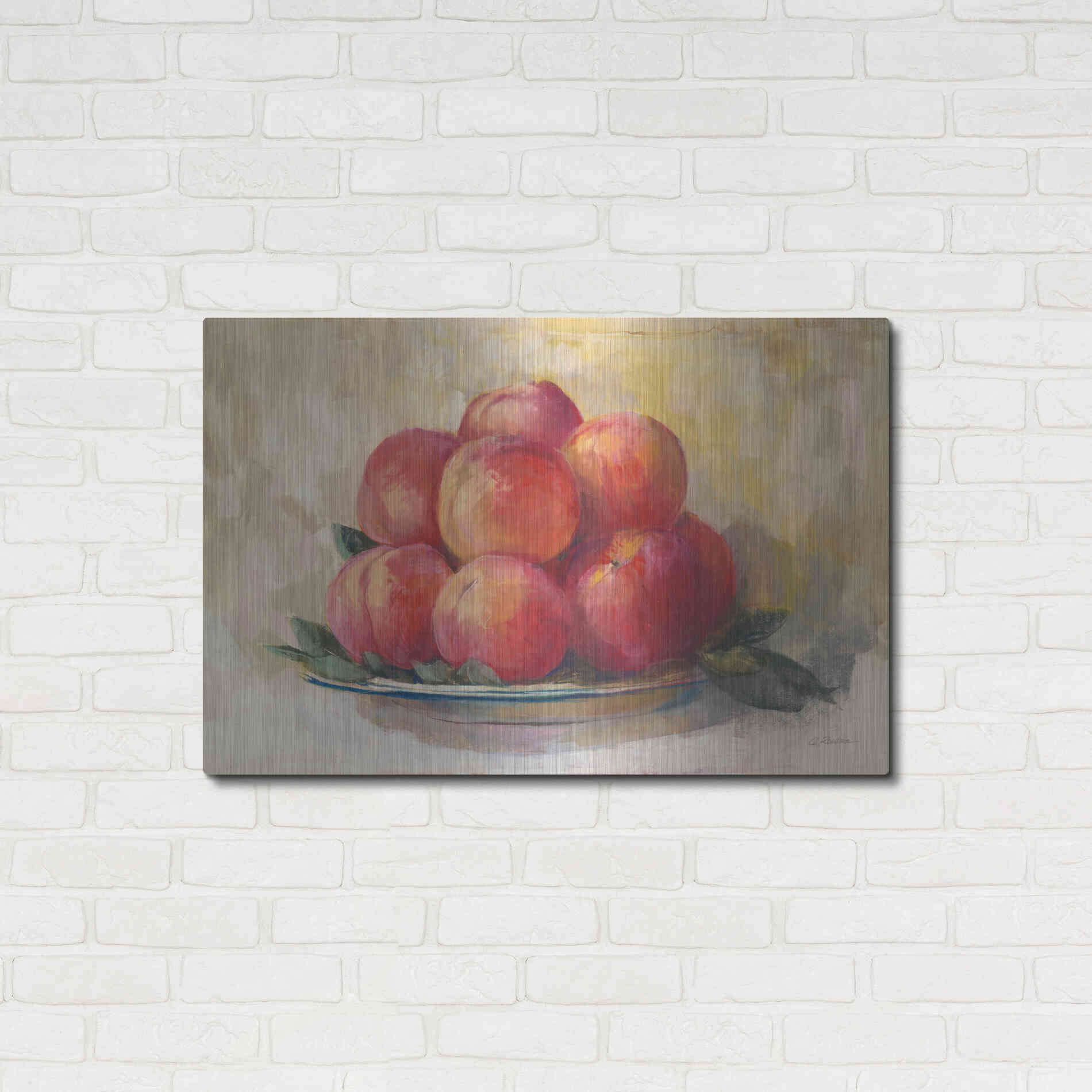 Luxe Metal Art 'Fruit Bowl' by Carol Rowan, Metal Wall Art,36x24