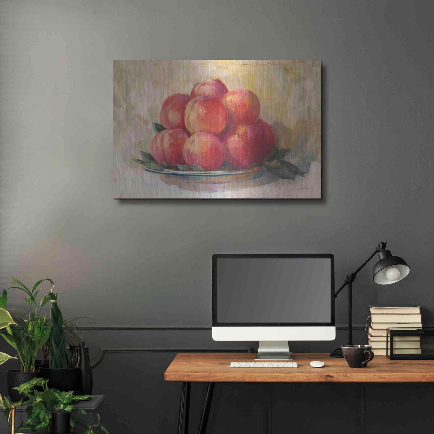 Luxe Metal Art 'Fruit Bowl' by Carol Rowan, Metal Wall Art,36x24