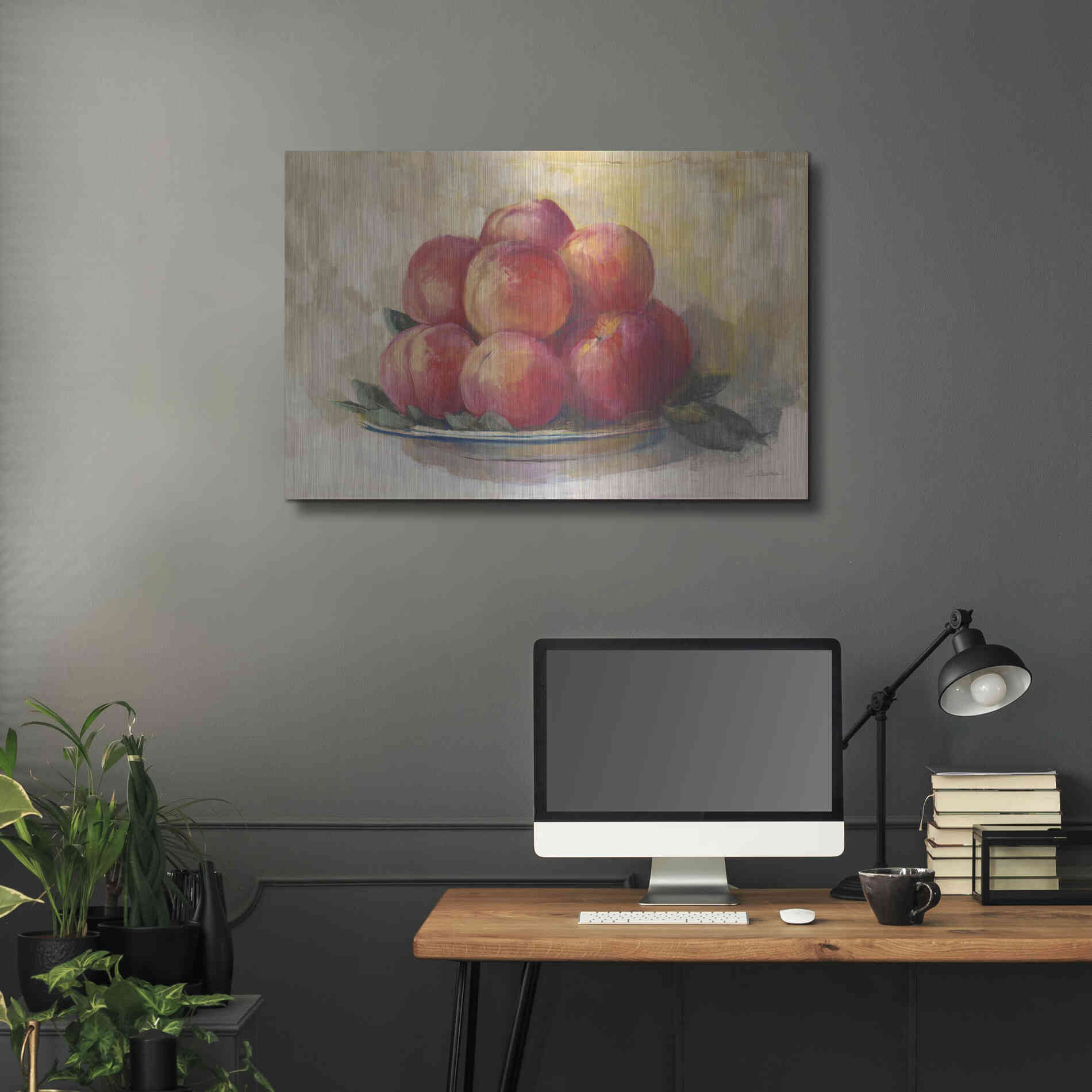 Luxe Metal Art 'Fruit Bowl' by Carol Rowan, Metal Wall Art,36x24