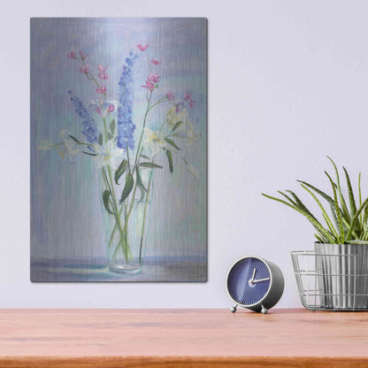 Luxe Metal Art 'Summer Vase I' by Carol Rowan, Metal Wall Art,12x16