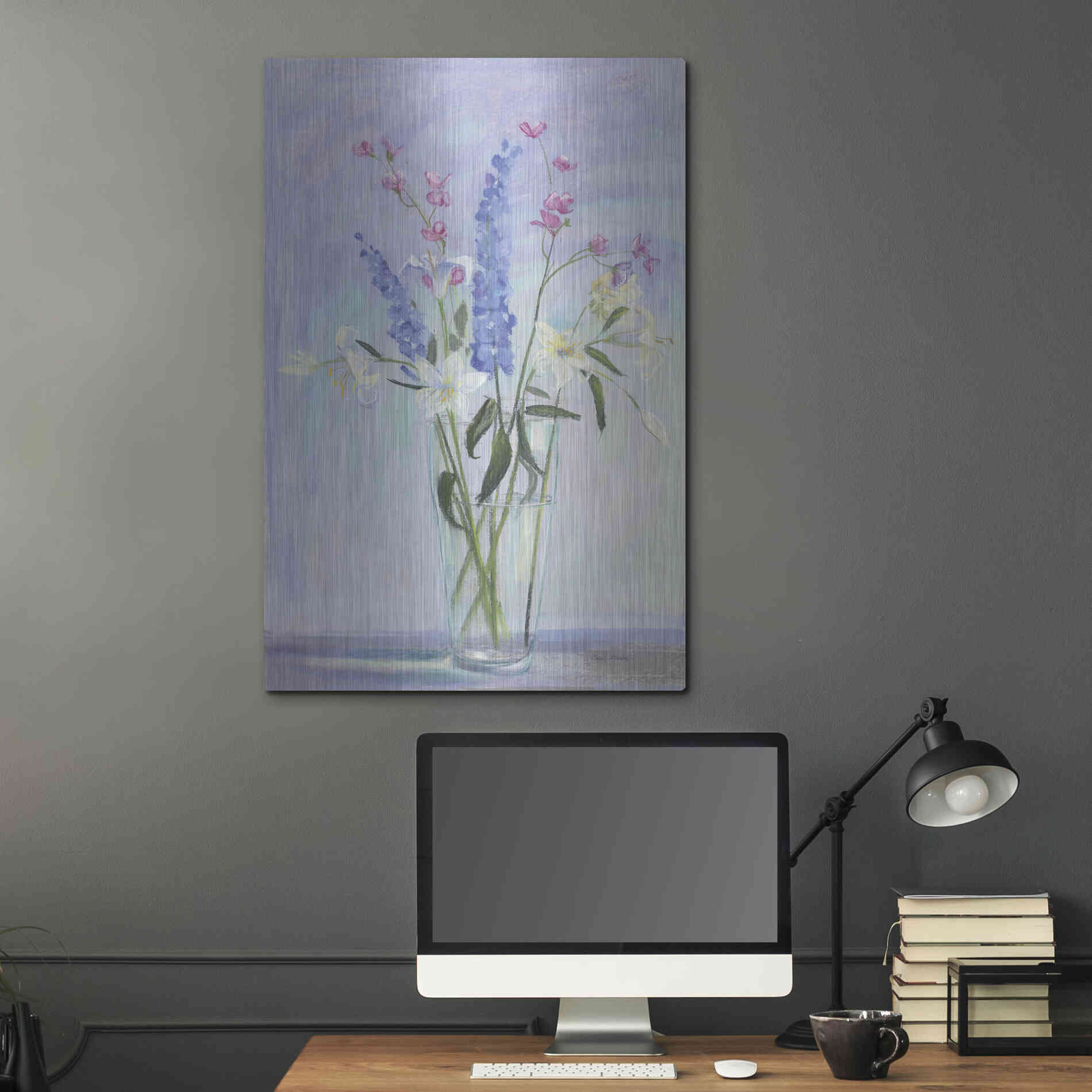 Luxe Metal Art 'Summer Vase I' by Carol Rowan, Metal Wall Art,24x36