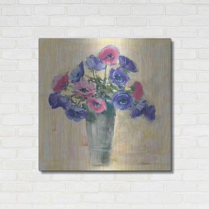 Luxe Metal Art 'Anemones I' by Carol Rowan, Metal Wall Art,36x36