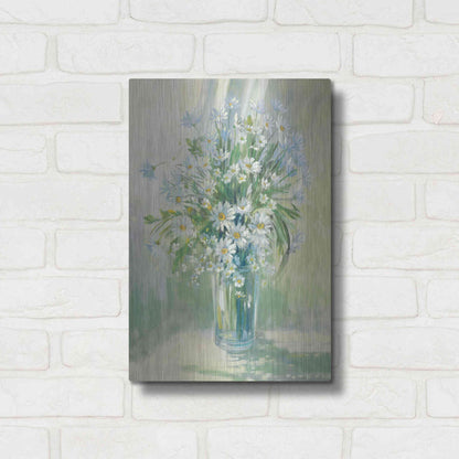 Luxe Metal Art 'Sunlit Daisies' by Carol Rowan, Metal Wall Art,12x16