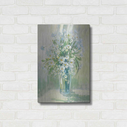 Luxe Metal Art 'Sunlit Daisies' by Carol Rowan, Metal Wall Art,16x24