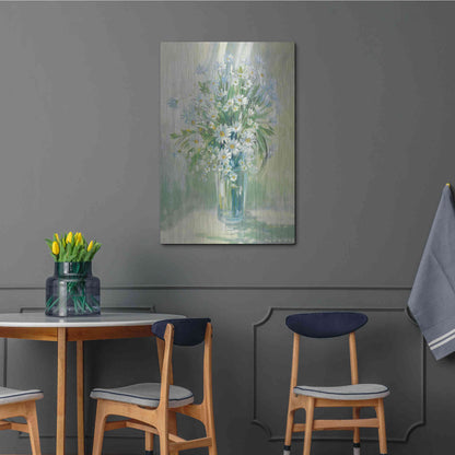 Luxe Metal Art 'Sunlit Daisies' by Carol Rowan, Metal Wall Art,24x36