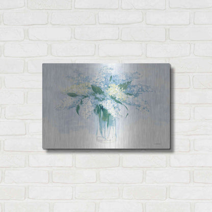 Luxe Metal Art 'Contemporary Lilac Blue' by Carol Rowan, Metal Wall Art,24x16