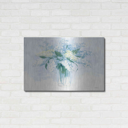 Luxe Metal Art 'Contemporary Lilac Blue' by Carol Rowan, Metal Wall Art,36x24