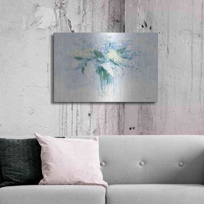 Luxe Metal Art 'Contemporary Lilac Blue' by Carol Rowan, Metal Wall Art,36x24