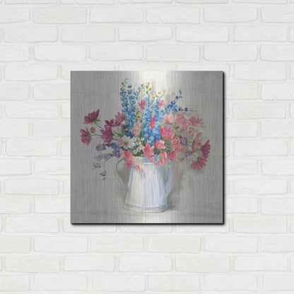 Luxe Metal Art 'Ironstone Bouquet I Bright' by Carol Rowan, Metal Wall Art,24x24