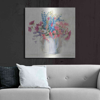 Luxe Metal Art 'Ironstone Bouquet I Bright' by Carol Rowan, Metal Wall Art,36x36