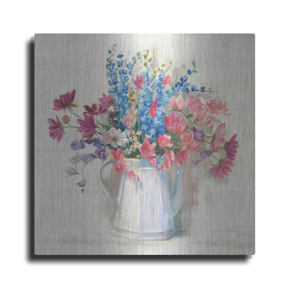 Luxe Metal Art 'Ironstone Bouquet I Bright' by Carol Rowan, Metal Wall Art