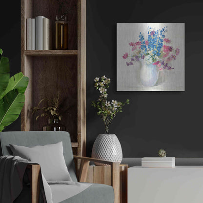 Luxe Metal Art 'Ironstone Bouquet II Bright' by Carol Rowan, Metal Wall Art,24x24