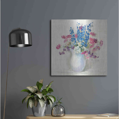 Luxe Metal Art 'Ironstone Bouquet II Bright' by Carol Rowan, Metal Wall Art,24x24
