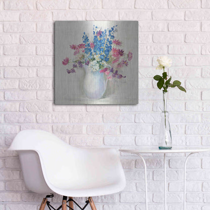 Luxe Metal Art 'Ironstone Bouquet II Bright' by Carol Rowan, Metal Wall Art,24x24