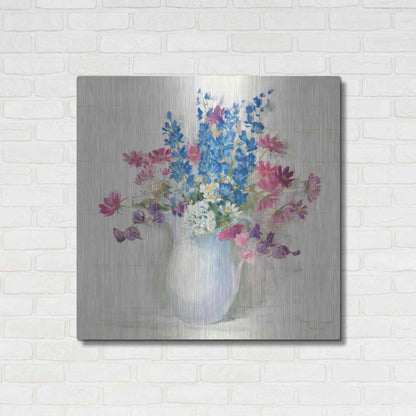 Luxe Metal Art 'Ironstone Bouquet II Bright' by Carol Rowan, Metal Wall Art,36x36