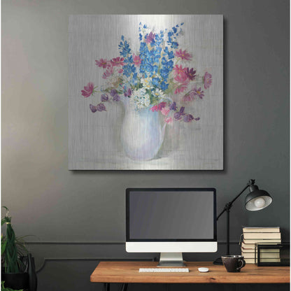 Luxe Metal Art 'Ironstone Bouquet II Bright' by Carol Rowan, Metal Wall Art,36x36