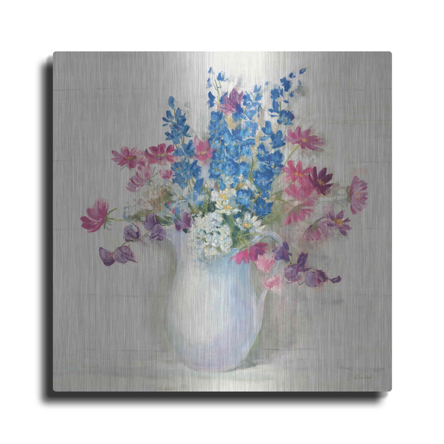 Luxe Metal Art 'Ironstone Bouquet II Bright' by Carol Rowan, Metal Wall Art