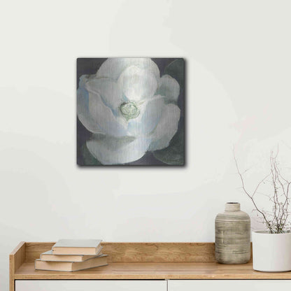 Luxe Metal Art 'Magnolia II Sage' by Carol Rowan, Metal Wall Art,12x12
