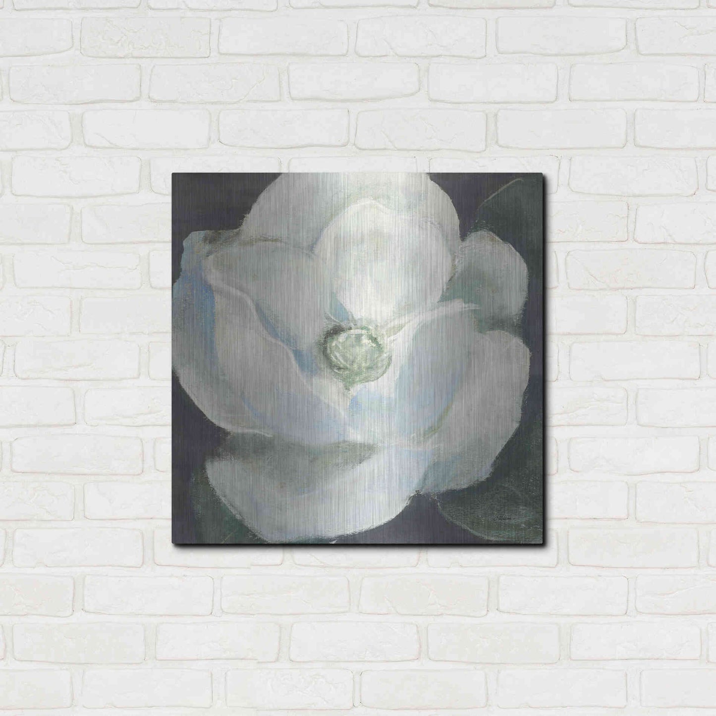 Luxe Metal Art 'Magnolia II Sage' by Carol Rowan, Metal Wall Art,24x24