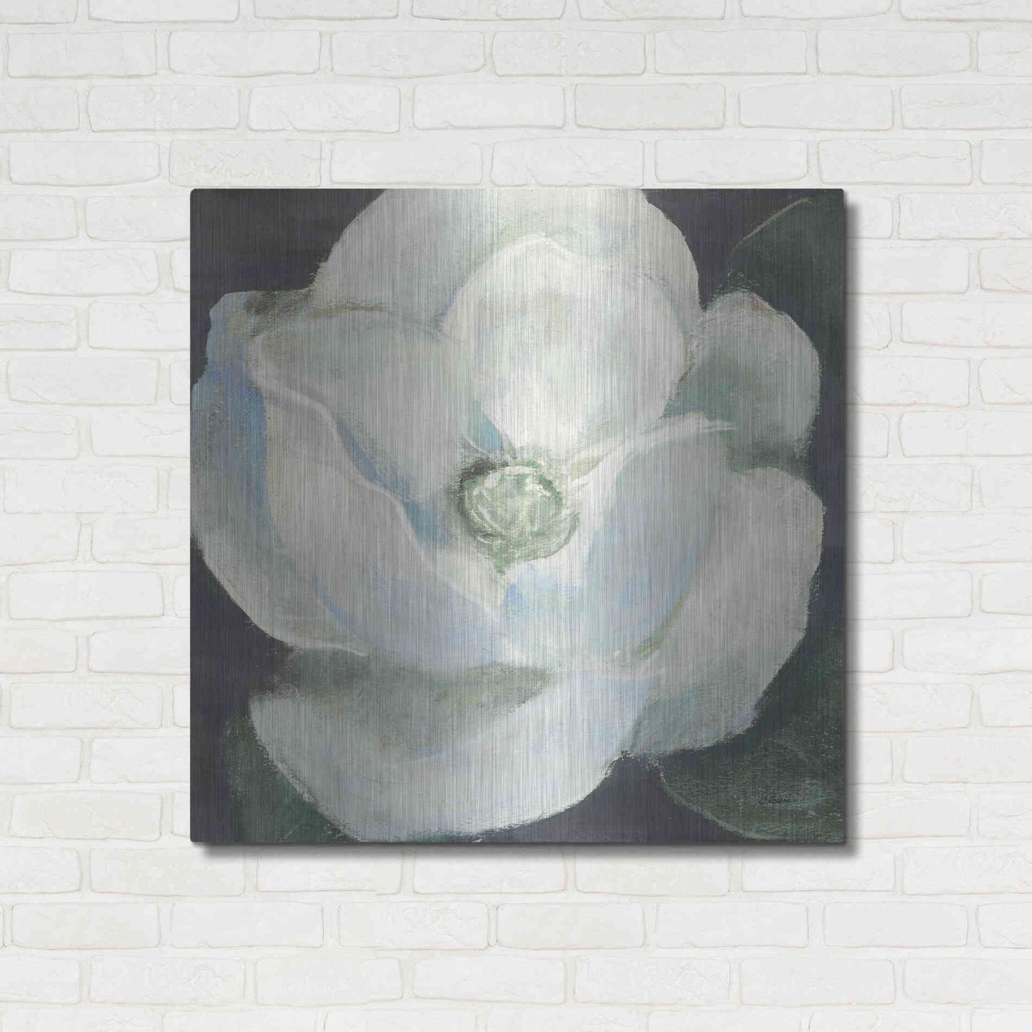 Luxe Metal Art 'Magnolia II Sage' by Carol Rowan, Metal Wall Art,36x36