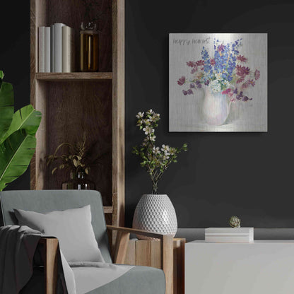 Luxe Metal Art 'Harvest Ironstone Bouquet II' by Carol Rowan, Metal Wall Art,24x24