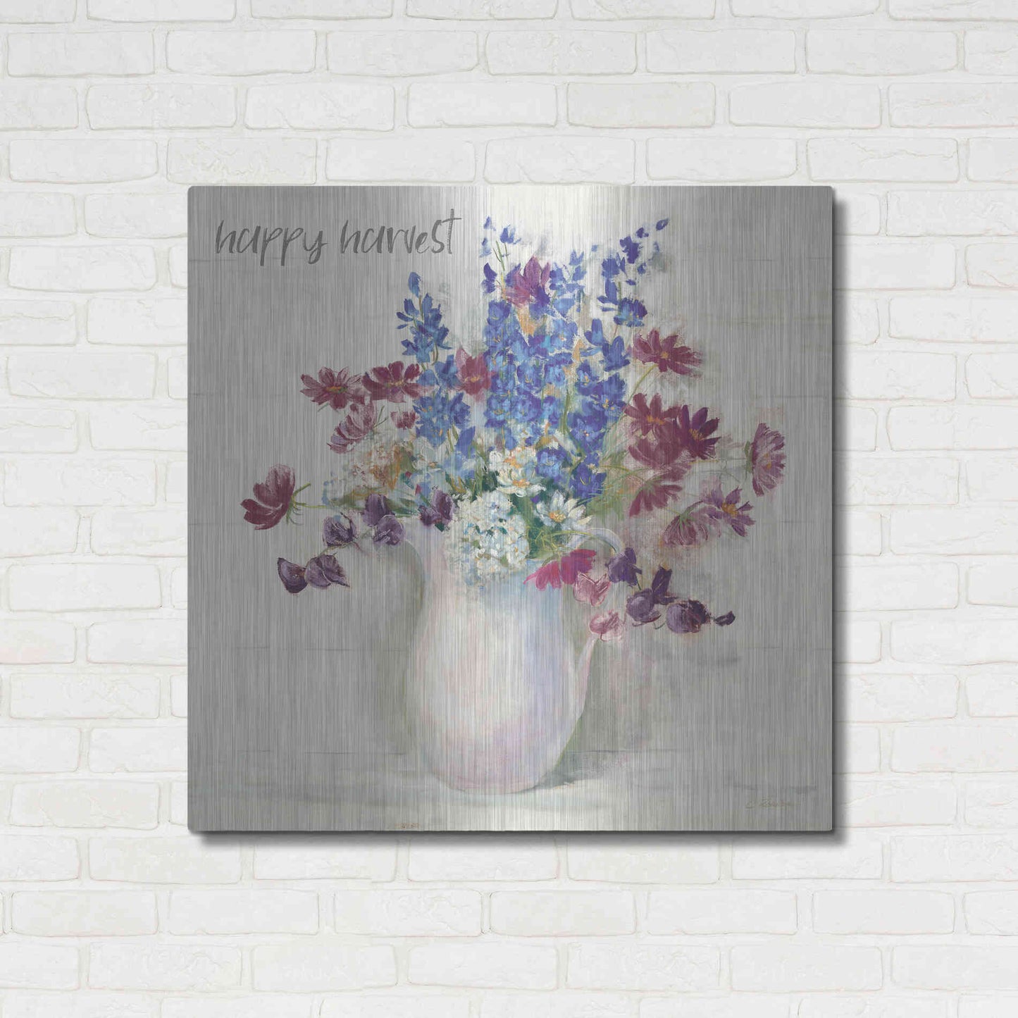 Luxe Metal Art 'Harvest Ironstone Bouquet II' by Carol Rowan, Metal Wall Art,36x36