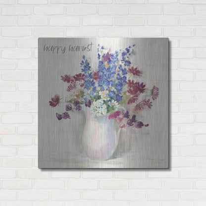 Luxe Metal Art 'Harvest Ironstone Bouquet II' by Carol Rowan, Metal Wall Art,36x36