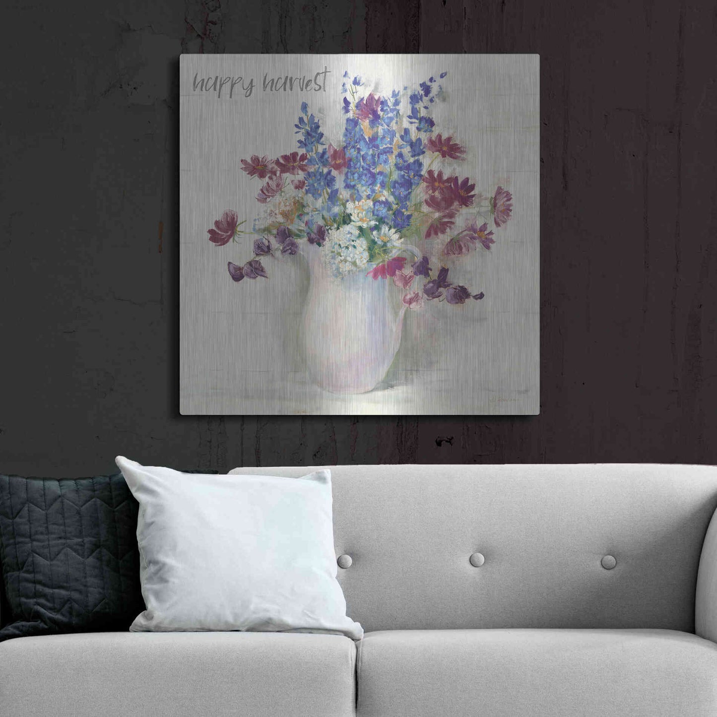 Luxe Metal Art 'Harvest Ironstone Bouquet II' by Carol Rowan, Metal Wall Art,36x36