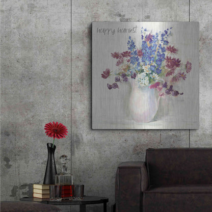 Luxe Metal Art 'Harvest Ironstone Bouquet II' by Carol Rowan, Metal Wall Art,36x36